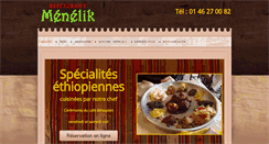 Desktop Screenshot of menelikrestaurant.com